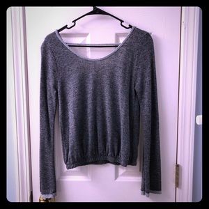 Grey off the shoulder shirt